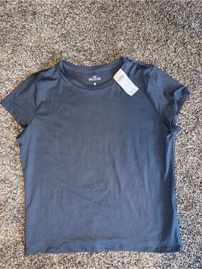 Hollister Women's Short Sleeve Crew Tee - Dark Navy